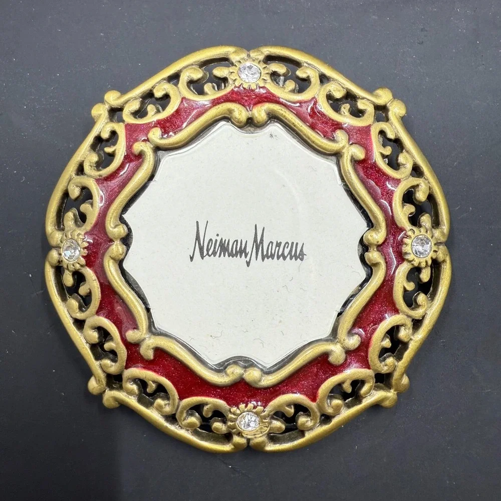 Jay Strongwater Neiman Marcus‎ Mini Picture Frame Red Gold 2